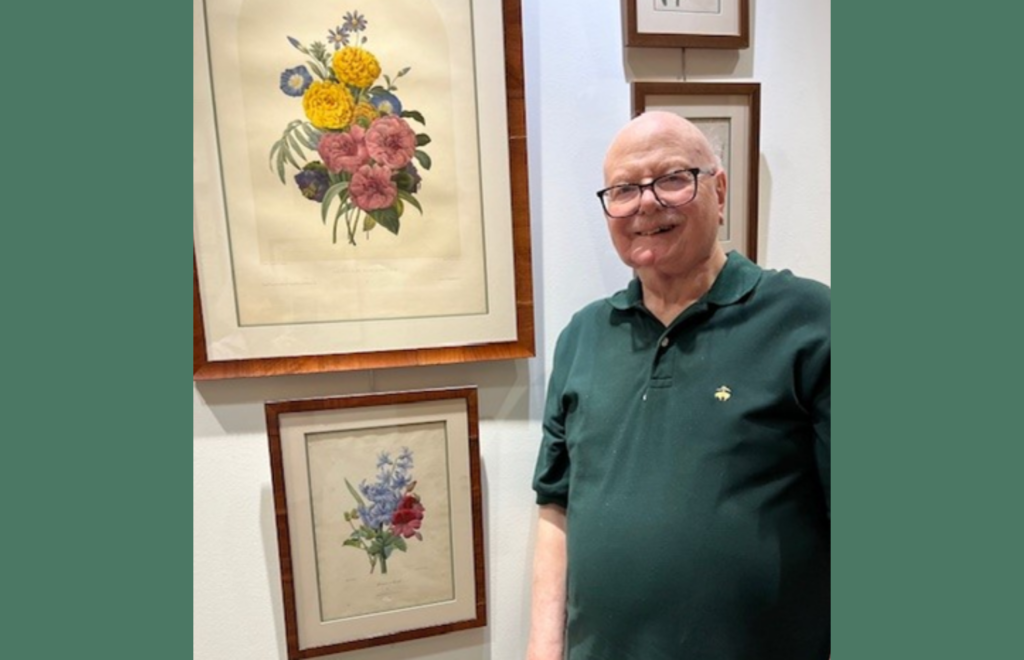 Floral prints on a wall with Joel Third