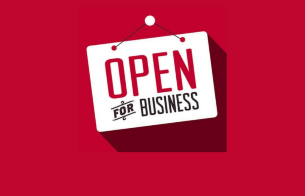 Open for Business SIgn