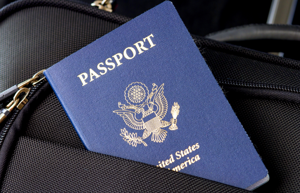 U.S. Passport in a bag